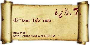 Ékes Tünde névjegykártya